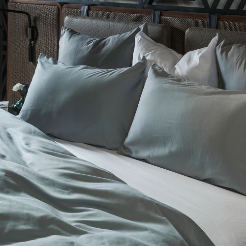 PARURE HOUSSE DE COUETTE COTONELLE VERT EAU