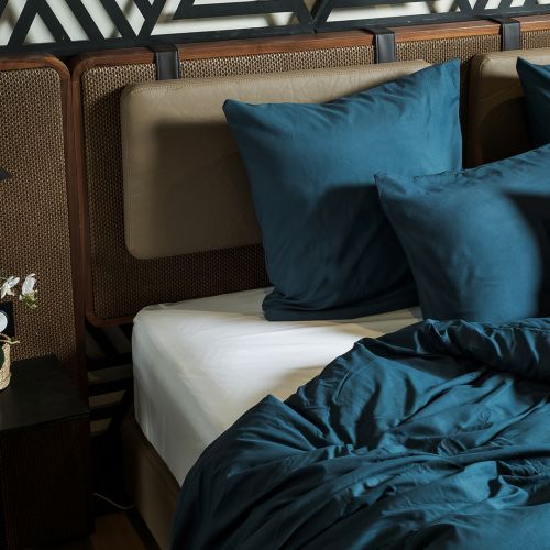 PARURE HOUSSE DE COUETTE COTONELLE VERT CANARD 
