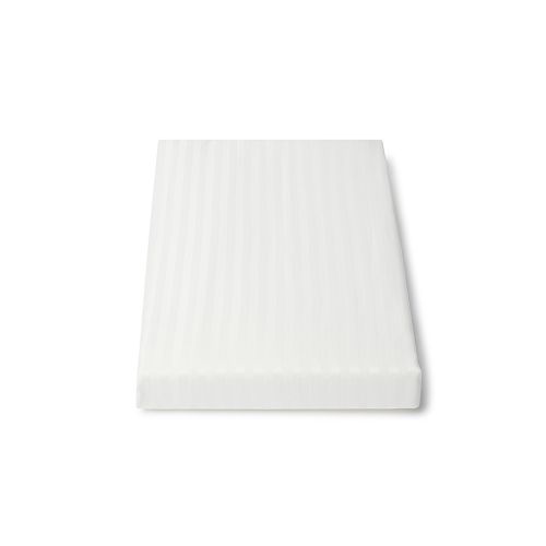 PARURE DE DRAPS RAYÉE SATINÉE BLANCHE