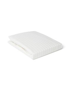 PARURE  HOUSSE DE COUETTE RAYÉE BLANCHE