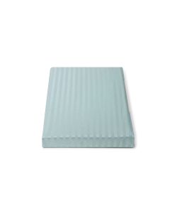 PARURE DE DRAPS RAYÉE SATINÉE BLEU PASTEL 