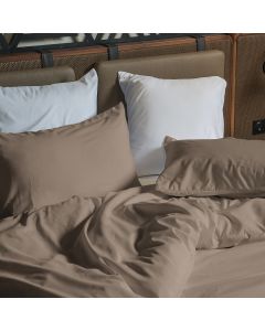 PARURE HOUSSE DE COUETTE COTONELLE TAUPE
