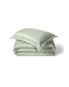 COUETTE RAYÉE SATINÉE VERT PASTEL