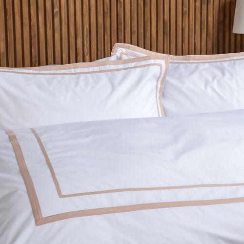 PARURE PRESTIGE COTON PERCALE DOUBLE PATCH NUDE