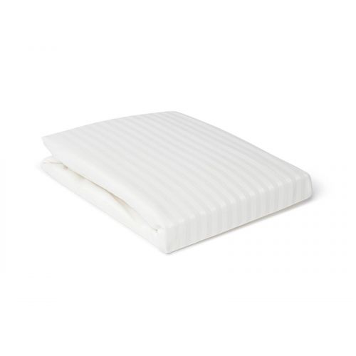 PARURE  HOUSSE DE COUETTE RAYÉE BLANCHE