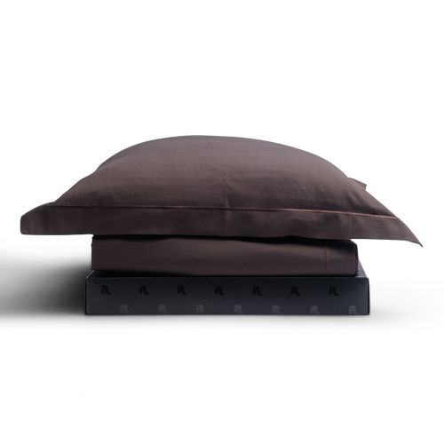 PARURE PRESTIGE COTON PERCALE POINT BOURDON TON SUR TON ANTHRACITE