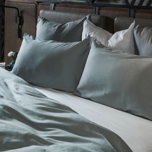 HOUSSE DE COUETTE COTONELLE  VERT EAU