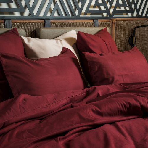 HOUSSE DE COUETTE COTONELLE GRENAT