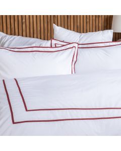 PARURE PRESTIGE COTON CARDÉ DOUBLE PATCH GRENAT