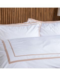 PARURE PRESTIGE COTON PERCALE DOUBLE PATCH NUDE