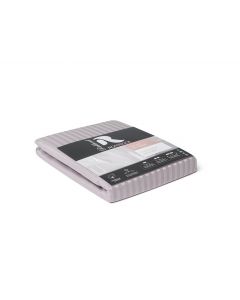 PARURE DE DRAPS RAYÉE SATINÉE LILAS