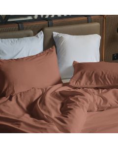 HOUSSE DE COUETTE COTONELLE TERRACOTTA