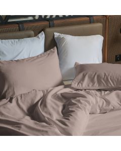 HOUSSE DE COUETTE COTONELLE BEIGE FONCE