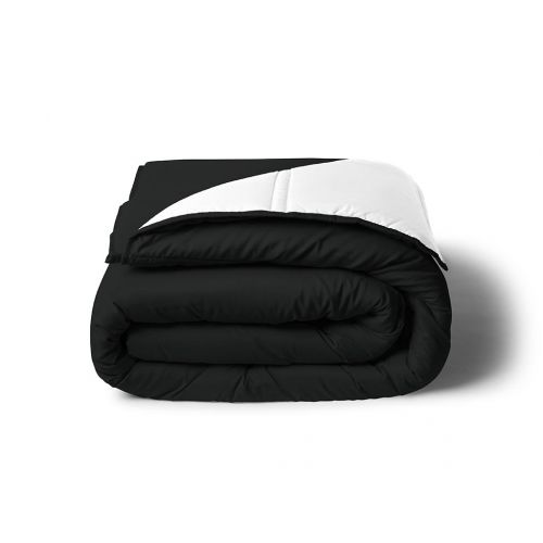 COUETTE TEMPÉRÉE BICOLORE BLANC ET NOIR 