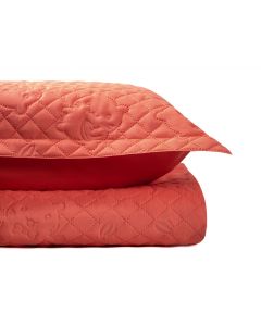 COUVRE-LIT FILLE ROUGE BRIQUE