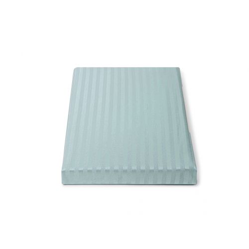PARURE DE DRAPS RAYÉE SATINÉE BLEU PASTEL 