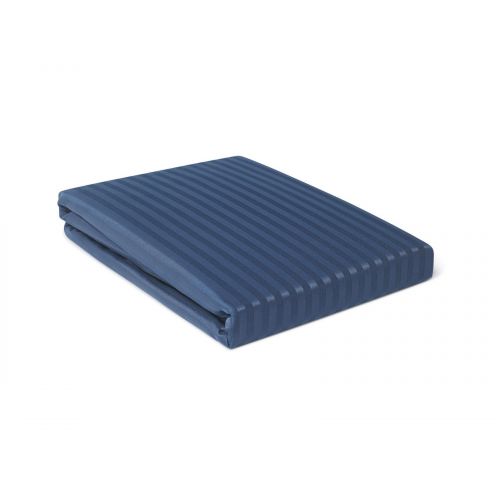 PARURE  HOUSSE DE COUETTE RAYÉE  BLEU MARINE