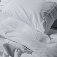 PARURE HOUSSE DE COUETTE COTONELLE UNIE BLEU PASTEL