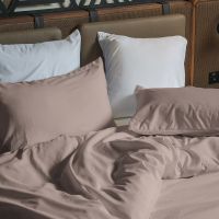 PARURE HOUSSE DE COUETTE COTONELLE BEIGE FONCE