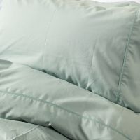 PARURE HOUSSE DE COUETTE COTONELLE UNIE VERT EAU